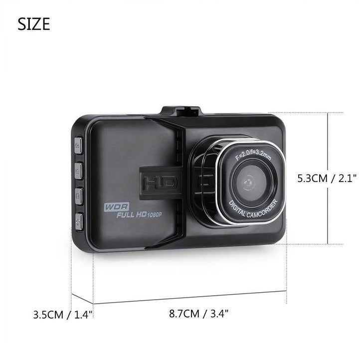 Karnz | 3 Zoll Dash Kamera Auto DVR Dash Cam Video Rekorder HDMI HD 1080P Camcorder Nachtsicht Bewegungserkennung Schleifenaufnahme