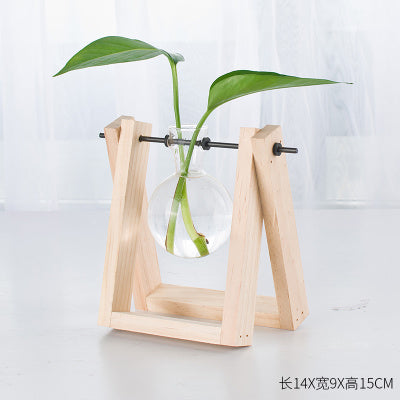 Dekorative Holzvase mit HolztaKarnzett | Karnz