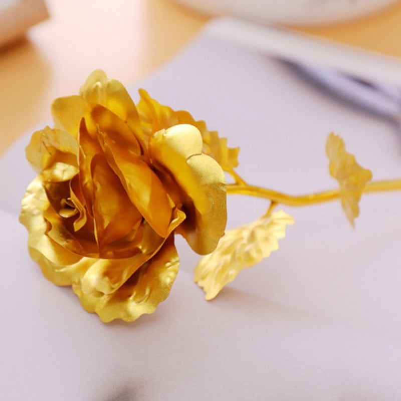 24k vergoldete Rose | Inklusive Zertifikat und luxuriösem Geschenkkarton