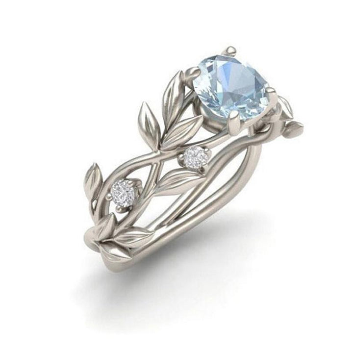 Weinblatt Kristall Blume Vintage Ring | Karnz