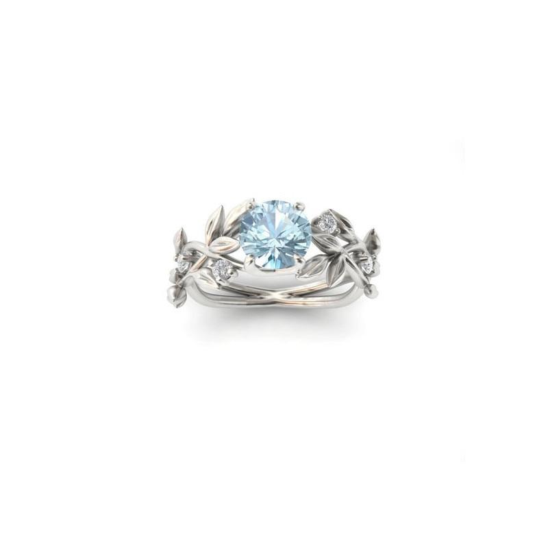 Weinblatt Kristall Blume Vintage Ring | Karnz