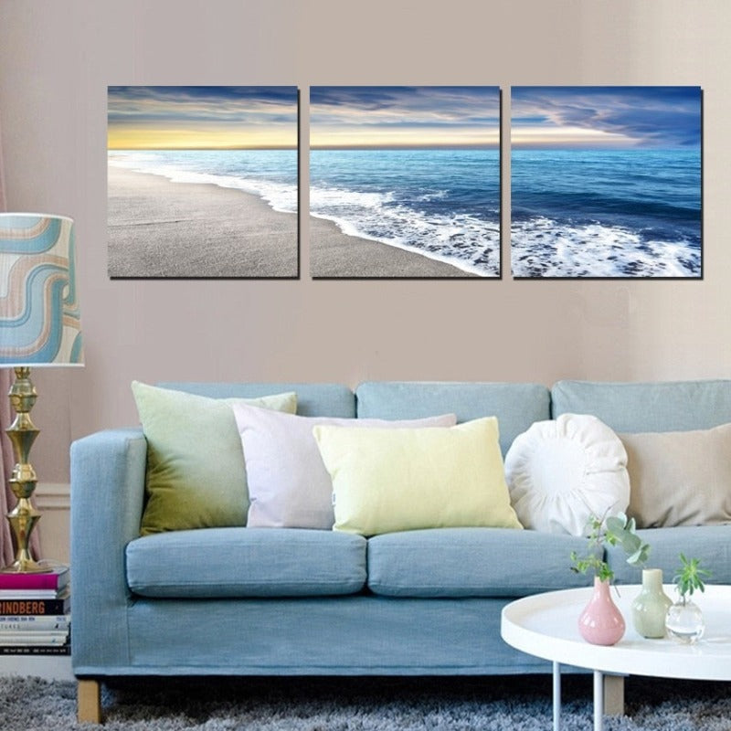 Beach Sandy Sea - Leinwand Wandkunst Gemälde
