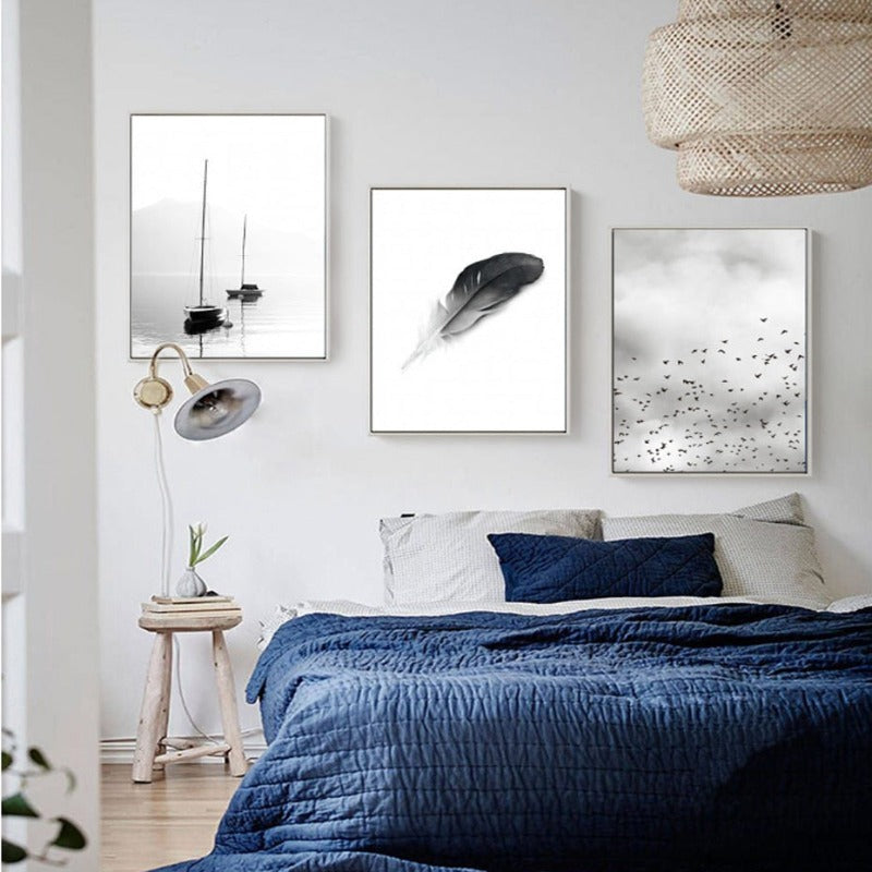 Abstract Feather - Leinwand Wandkunst Gemälde