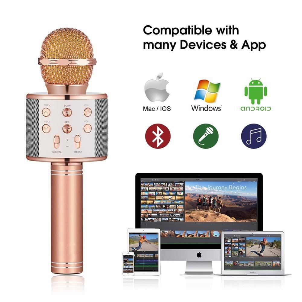 Karnz | Kabelloses Magic Karaoke Mikrofon – Bluetooth Karaoke Mikrofon