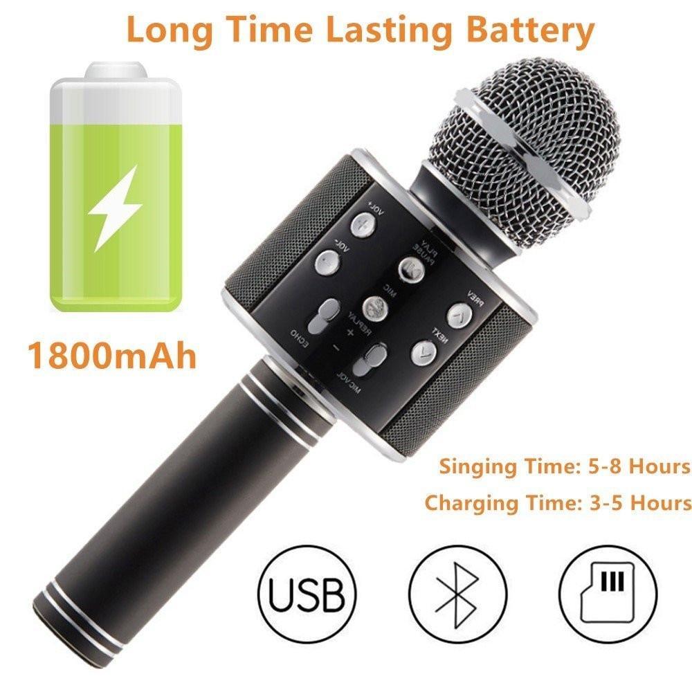 Karnz | Kabelloses Magic Karaoke Mikrofon – Bluetooth Karaoke Mikrofon