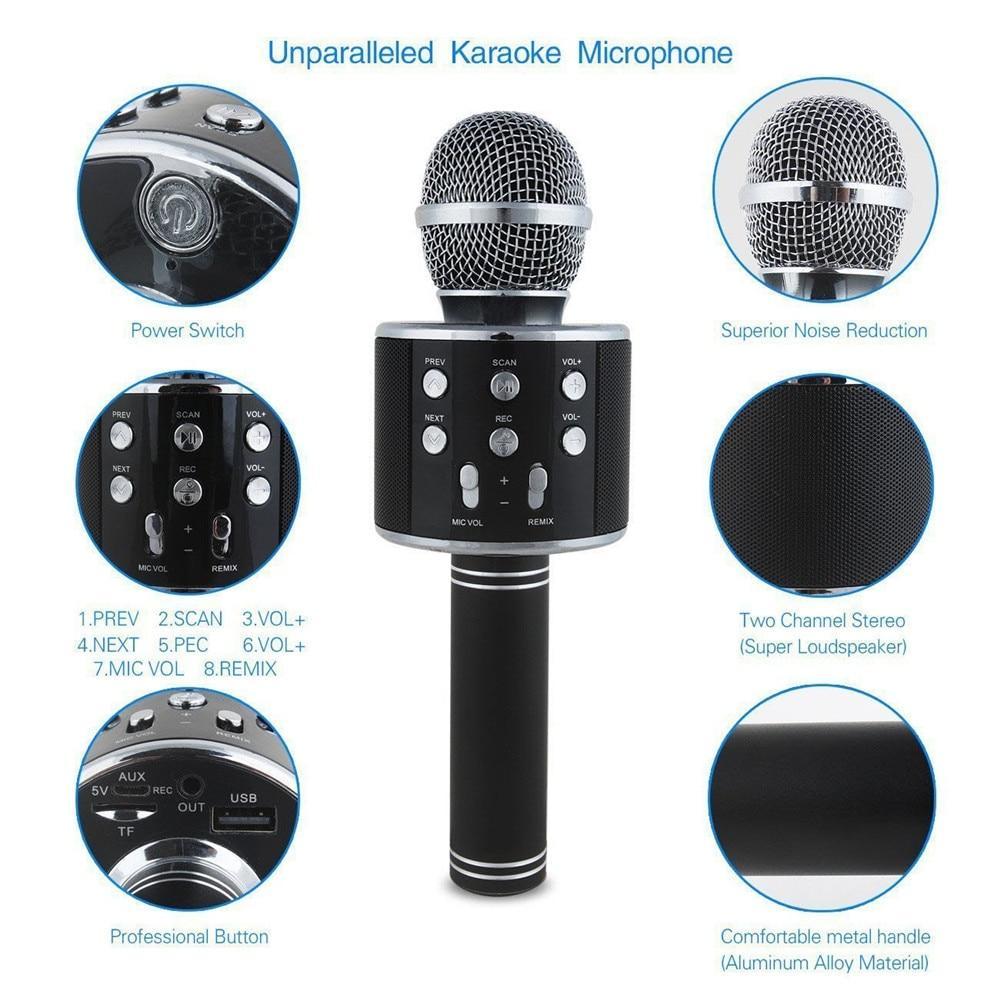 Karnz | Kabelloses Magic Karaoke Mikrofon – Bluetooth Karaoke Mikrofon