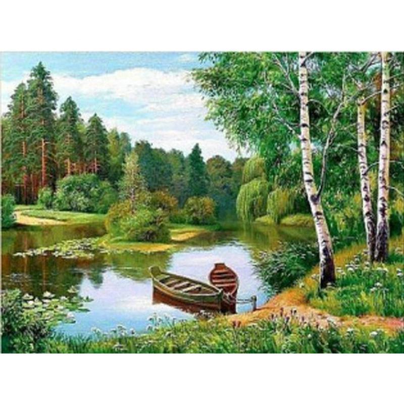 Ruderboote auf dem See - GemPaint Set | Karnz