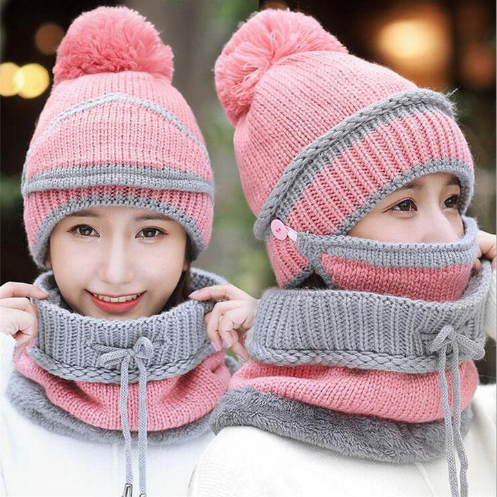 3 In 1 Beanie Mütze Schal und Maske | Karnz