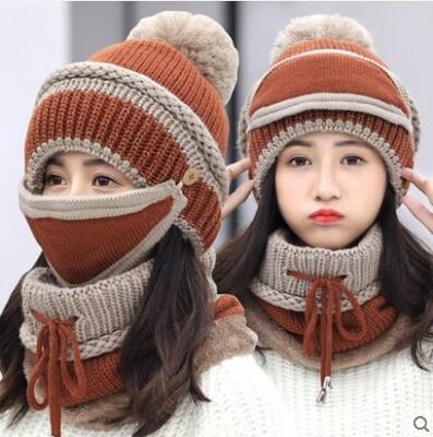 3 In 1 Beanie Mütze Schal und Maske | Karnz