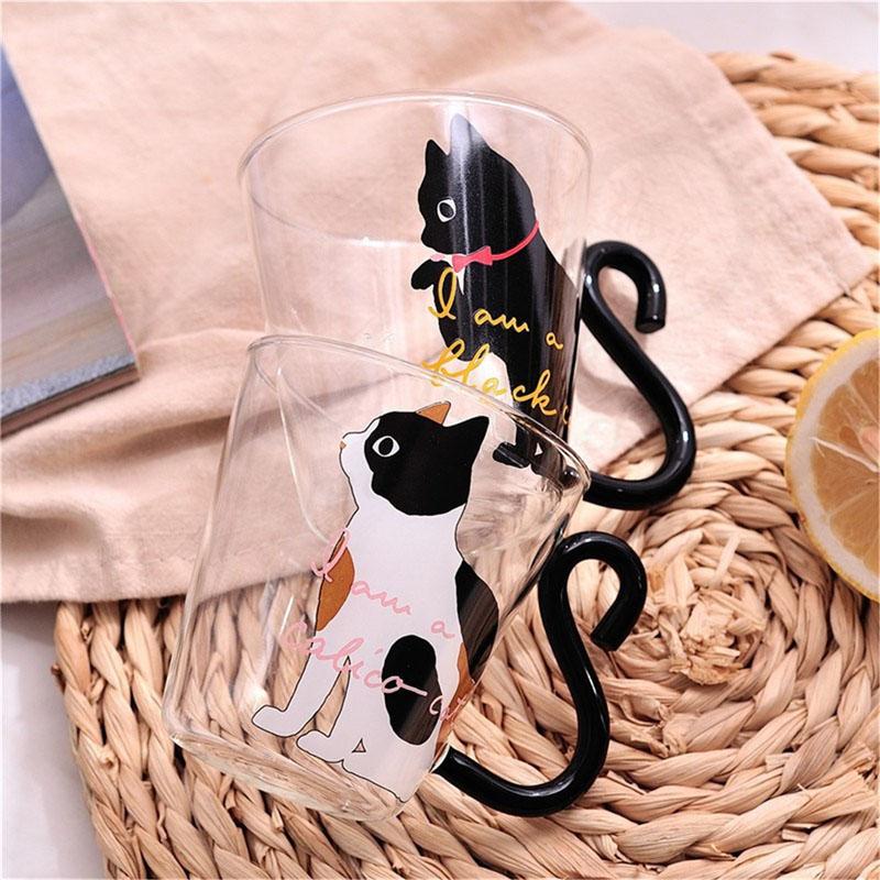 Meow - Glas Katze Tasse | Karnz