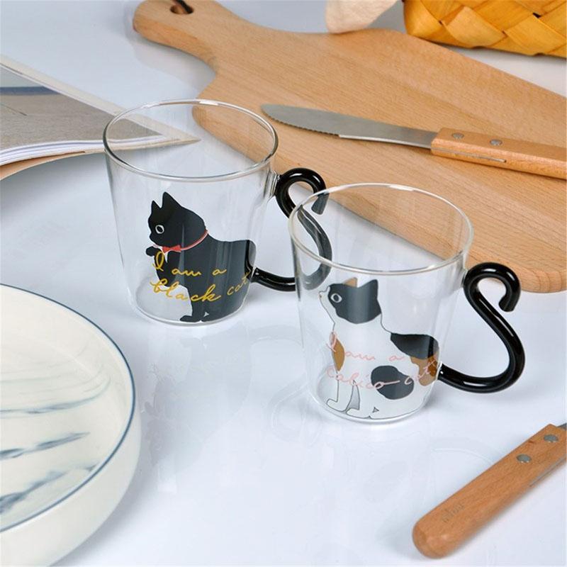 Meow - Glas Katze Tasse | Karnz