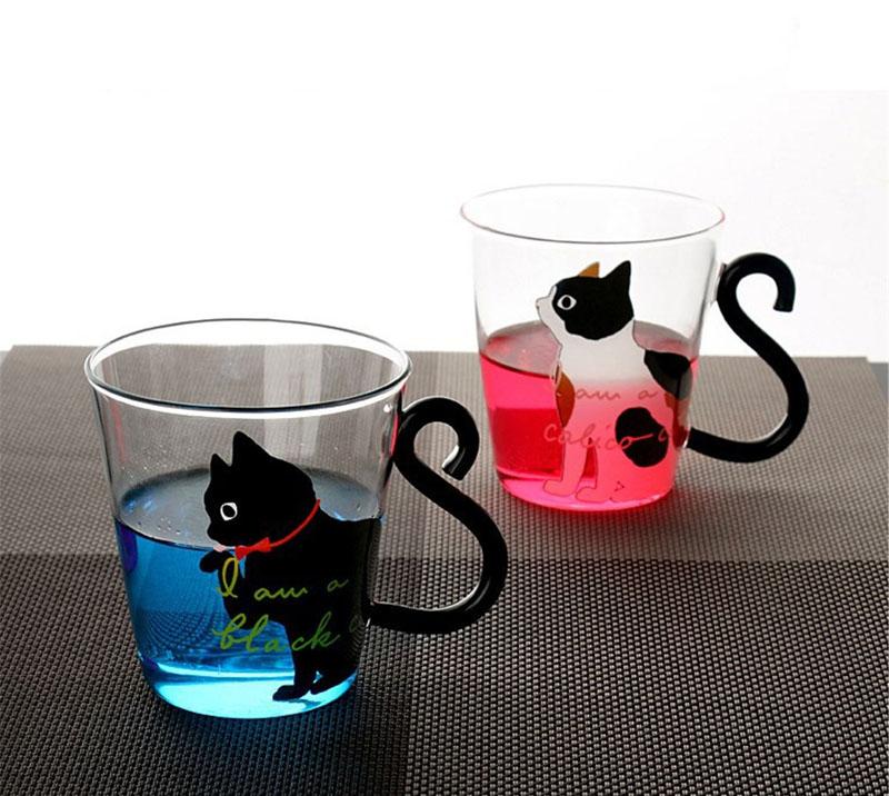 Meow - Glas Katze Tasse | Karnz