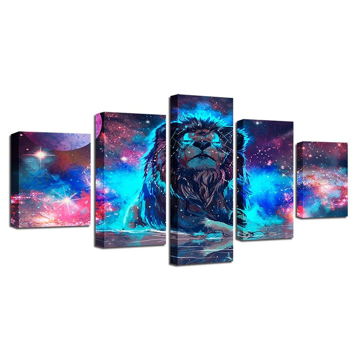 Löwe Sternbild - Leinwand Wandkunst Malerei