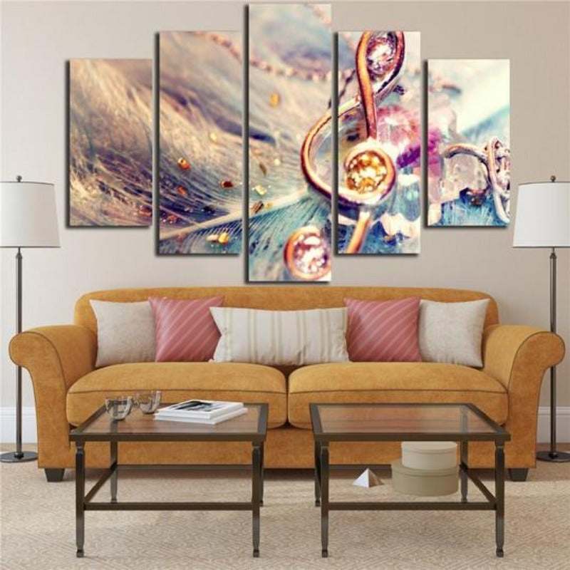 Abstrakte Musiknote - Leinwand Wandkunst Gemälde