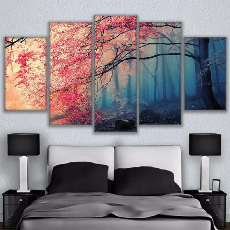 Kirschblüten-Canvas Wandkunst Gemälde