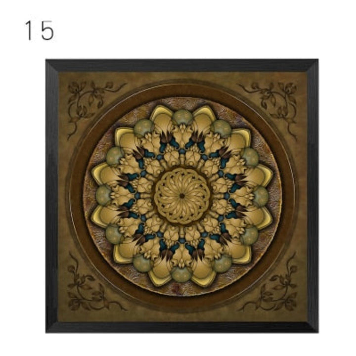 Mandala Ornament Thangka Yoga - Leinwand Wandkunst Malerei
