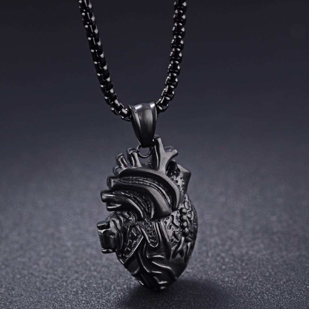 3D Anatomisch Korrekter Herz Charm Anhänger Halskette | Karnz