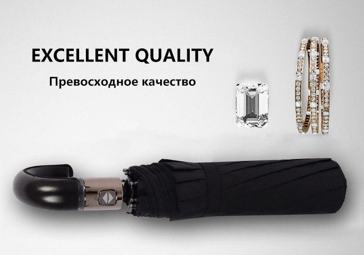 Karnz | Premium Classic Englisch Stil Automatischer Regenschirm Wind Resistant