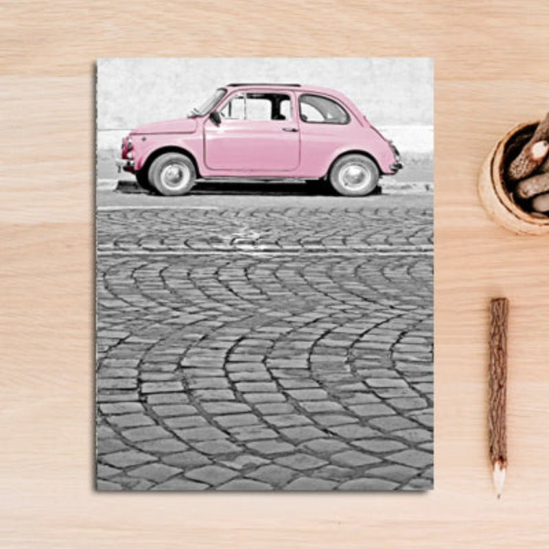 Stadtlandschaft Pink Auto-Canvas Wandkunst Malerei