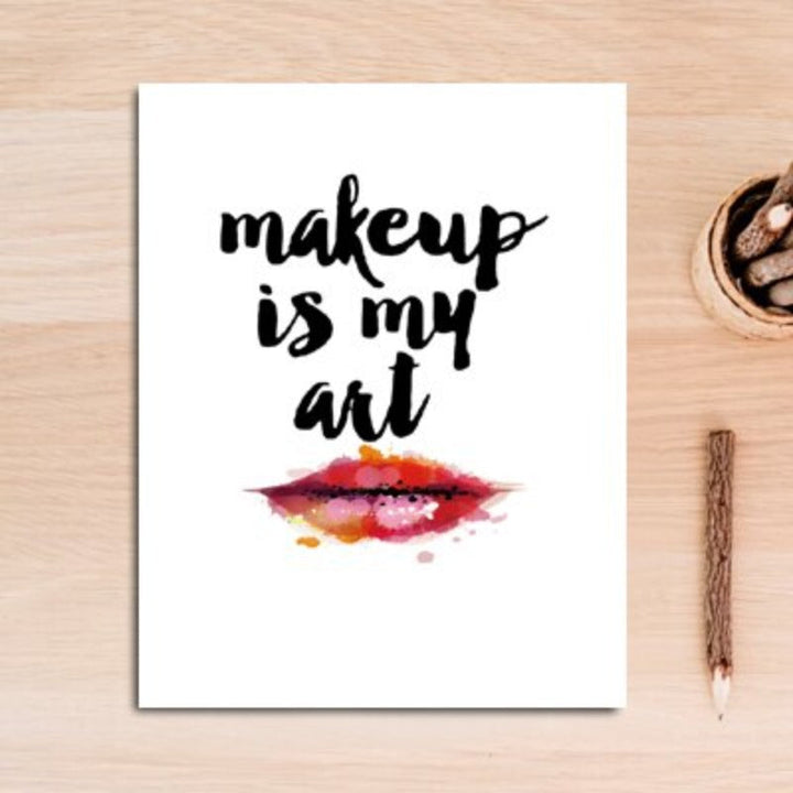 Mode Make-up Mädchen dekorativ - Leinwand Wandkunst Malerei