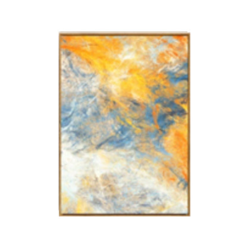 Aquarell Blau Gelb - Leinwandbild