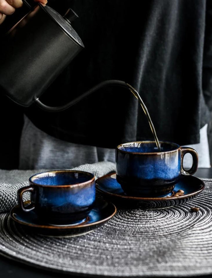 Cat Eye Blue Keramiktasse | Karnz