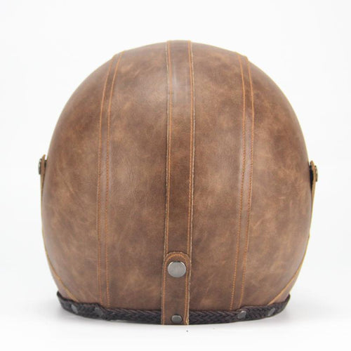 Karnz | Retro Vintage Motorradhelm Offenes Gesicht Mit Brillenmaske