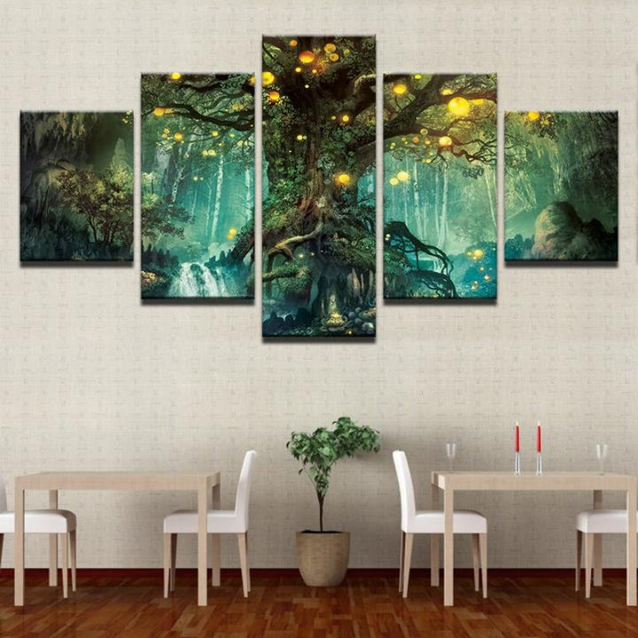 Verzauberter Baum - Leinwand Wandkunstdruck