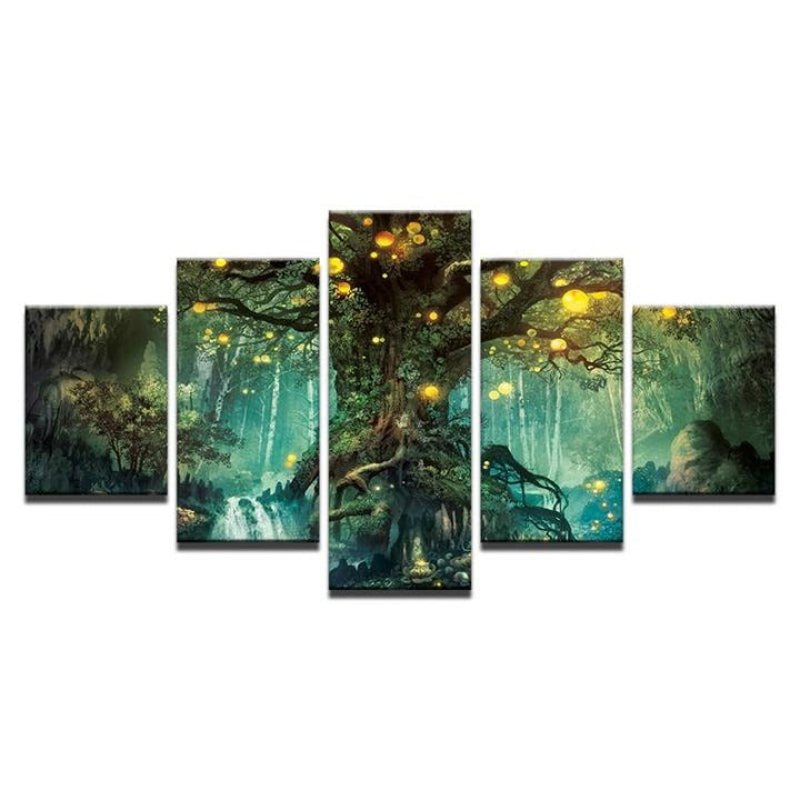 Verzauberter Baum - Leinwand Wandkunstdruck