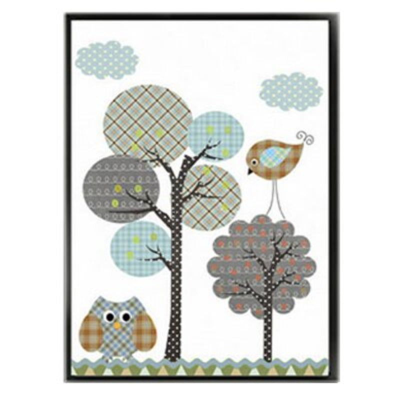 Cartoon Giraffe Rabbit Elephant Animals - Canvas Wandkunst Malerei