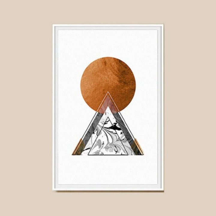 Mountain Peak Sunrise Nordic Poster - Leinwand Wandkunst Gemälde