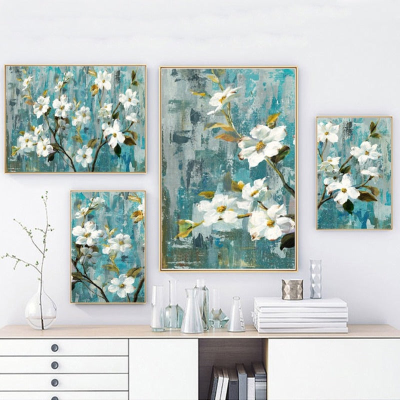 Apple White Flower Bilder - Leinwand Wandkunst Malerei