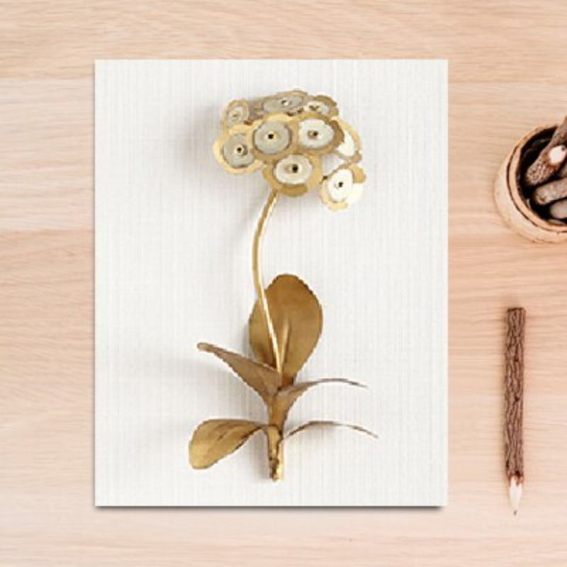 Modernes nordisches Blatt- und Blumenposter – Leinwandbild