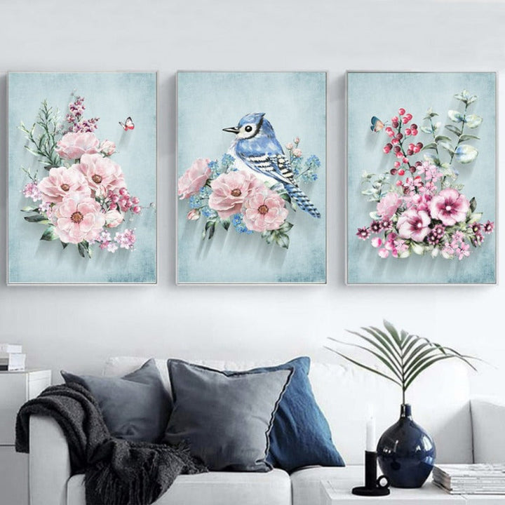 Nordische rosa Pfingstrose - Leinwandbild