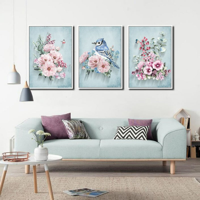 Nordische rosa Pfingstrose - Leinwandbild