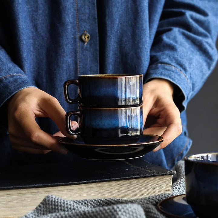 Cat Eye Blue Keramiktasse | Karnz