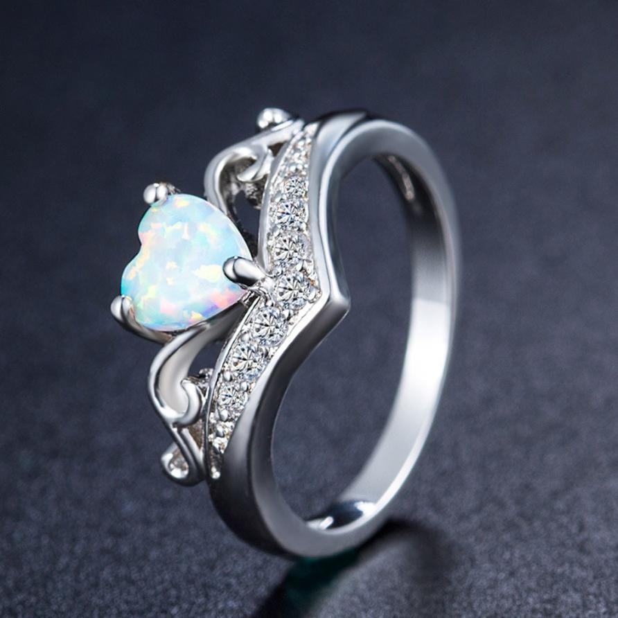 Oval Cut Heart Fire Opal Ring | Karnz