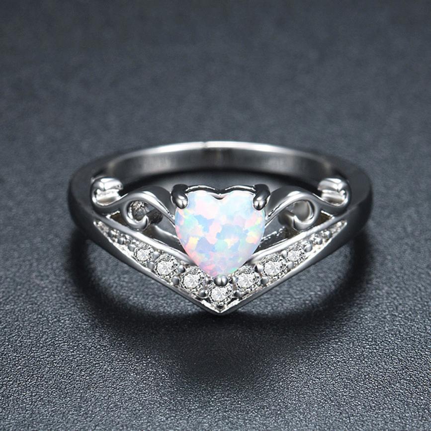 Oval Cut Heart Fire Opal Ring | Karnz