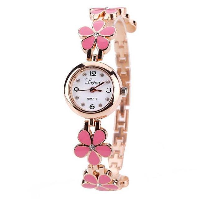 Karnz | Exklusive Blumenband Zarte Frauen Geschenk Uhr