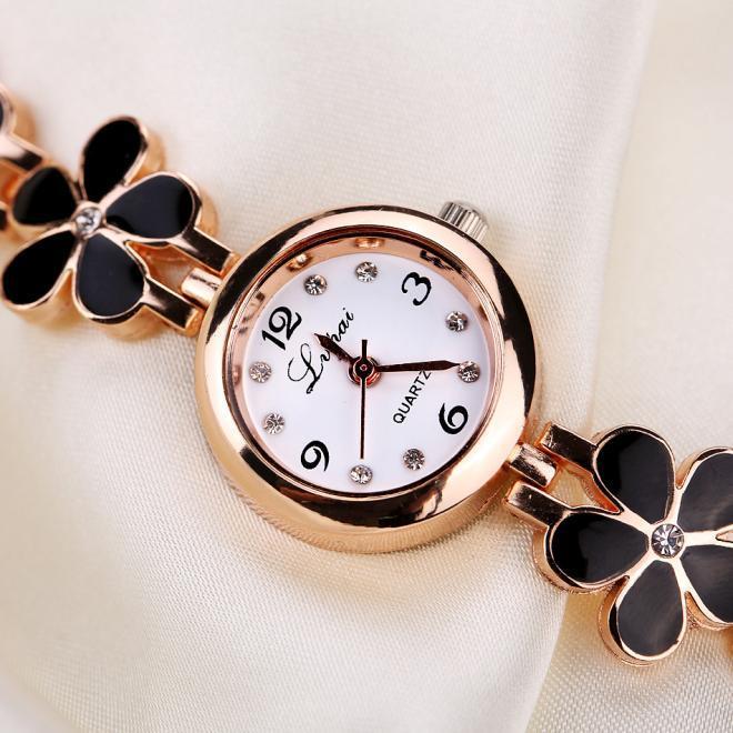 Karnz | Exklusive Blumenband Zarte Frauen Geschenk Uhr