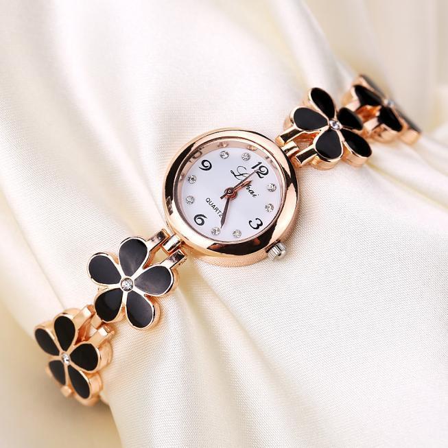 Karnz | Exklusive Blumenband Zarte Frauen Geschenk Uhr