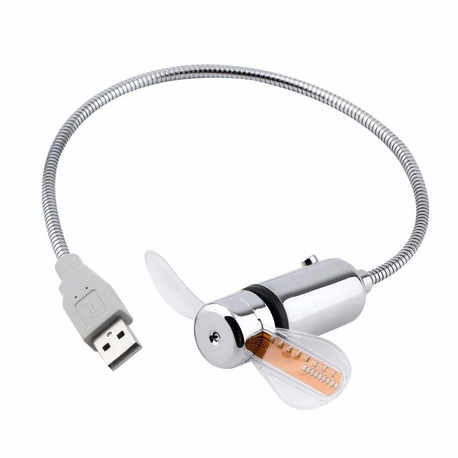 USB Mini Ventilator mit LED Zeit | Karnz
