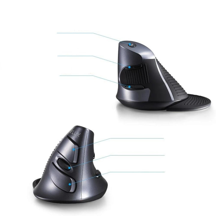 Ergonomische vertikale drahtlose 6-Tasten-Maus | Karnz