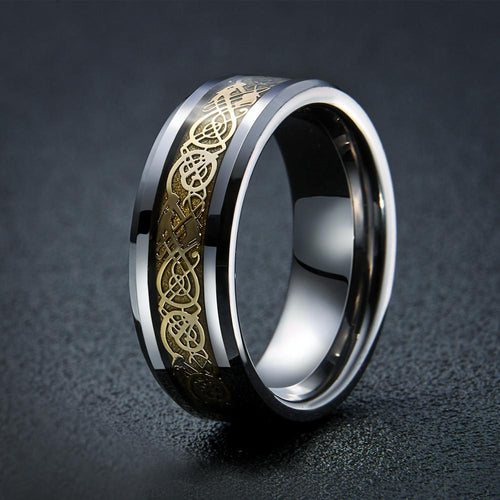 Dragon's Breath - Stahl Wikinger Ring | Karnz