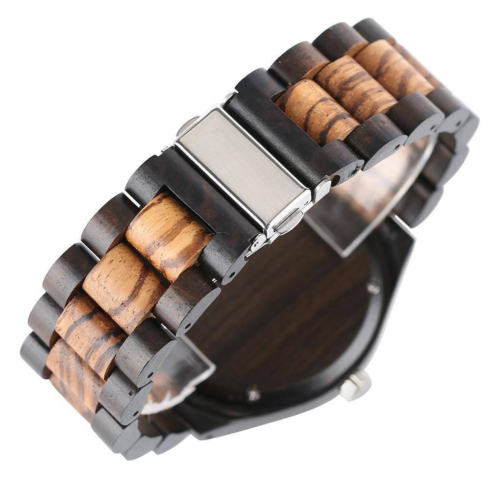 Karnz | Bambus Holz Uhr - Natürlicher Holzarmband, Quarz