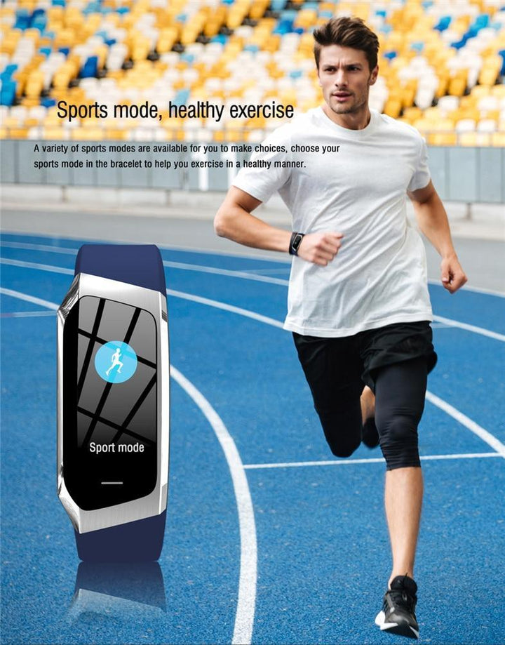 Karnz | Fitband Smartwatch wasserdicht Blutdruck Sauerstoff Herzfrequenzmonitor Sportarmband