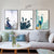 Schöner Pfau Tiere Blumen Poster - Leinwand Wandkunst Gemälde