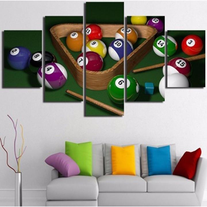 Billard & Ball - Leinwand Wandkunst Gemälde