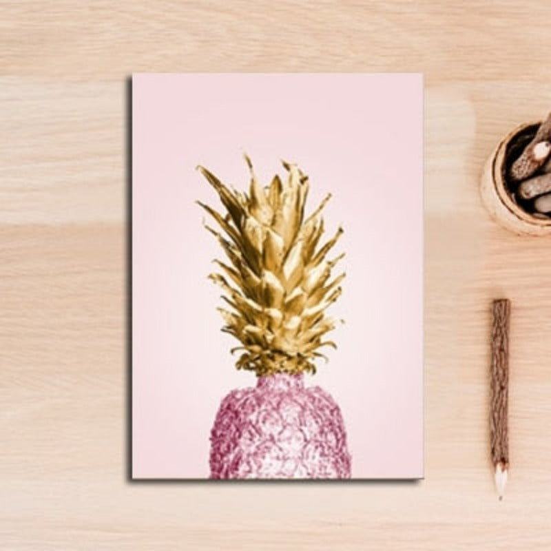 Nordische Bananen-Ananas - Leinwandbild