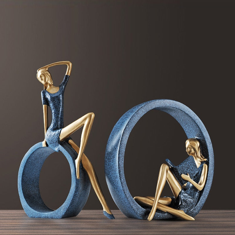 Kreative europäische Miniatur moderne Mädchenfiguren | Karnz